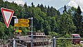 Bahn, Strasse und Wanderwege kreuzen sich am Brünigpass, Blickrichtung Nordost zum Güpfi (Urner Alpen).