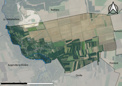 Carte orhophotogrammétrique de la commune.