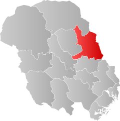 Lage der Kommune in der Provinz Telemark