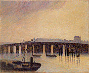 Old Chelsea Bridge, London 1871. Smith College Museum of Arts