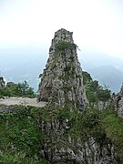 východ z „Korkenziehertunnels“ in einer Felsnadel