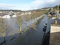 Les inondations du 7 février 2014 à Châteaulin (l'Aulne en crue déborde largement, l'eau recouvrant les quais et inondant le rez-de-chaussée des maisons riveraines) 3