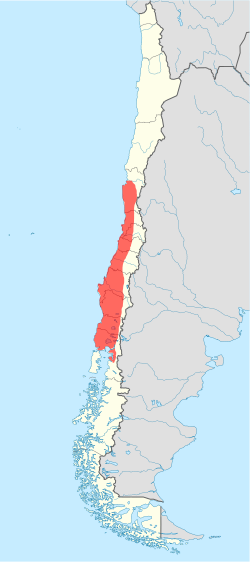 Ubicación de la especie en Chile, según datos de la IUCN