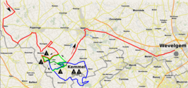 Routekaart van de Gent-Wevelgem 2023