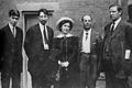 Image 4Strike leaders at the Paterson silk strike of 1913. From left, Patrick Quinlan, Carlo Tresca, Elizabeth Gurley Flynn, Adolph Lessig, and Bill Haywood.