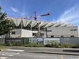 La gare aérienne Marguerite Perey en construction en juillet 2024.