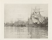 Haven van Great Yarmouth, Peter Henry Emerson, ca. 1890