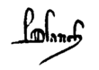 Signature de Blanche d'Anjou