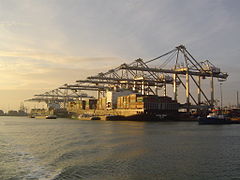 The Port of Rotterdam is Europe's largest port.