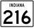 State Road 216 marker