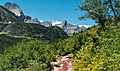 Mount Wilbur (left) and B-7 Pillar (center) seen from Iceberg Lake Trail.