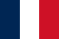 Drapeau du territoire d'Obock et de ses dépendances (1862-1896), de la côte française des Somalis (1896-1967), puis du territoire français des Afars et des Issas (1967-1977).