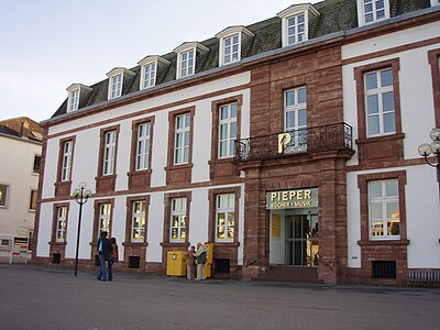 Kommandantur, Post office in 1927, rebuilt in the 1960s