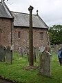 Image 61The Gosforth Cross, 10th-century Viking-age sculpture. (A replica of 1887, with clearer depictions of the decoration, may be found in the churchyard at Aspatria, along with a replica of another cross, the original of which is at Dearham) (from History of Cumbria)