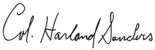 Harland Sanders Signature.svg