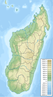 Map showing the location of Marolambo National Park