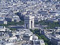 14 agosto 2009: l'arco di trionfo visto dalla Torre Eiffel.