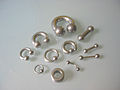 Variety of body piercing jewellery