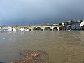 Les inondations du 7 février 2014 à Châteaulin (l'Aulne en crue déborde largement)