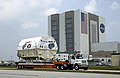 Harmony in front of the Vehicle Assembly Building