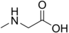 Skeletal formula of sarcosine