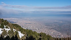 View of the city from above