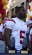 A picture of Reggie Bush at a USC celebration.