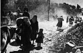 Armenian civilians fleeing Kars after being forced to leave their homes by Turkish troops