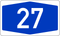 File:Bundesautobahn 27 number.svg