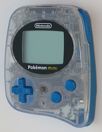 A Pokemon Mini system in "Whooper Blue" trim.