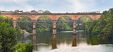 Albi railway viaduct viewed from Vieux Pont