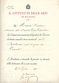 Diploma nel disegno di Ornato