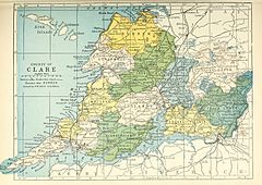 Baronies of Clare. Bunratty Lower is in the southeast.