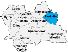 Distretto di Tvrdošín – Localizzazione