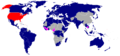 Map of the nations that sent dignitaries to the funeral of JFK