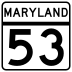 Maryland Route 53 marker