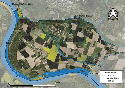 Carte orthophotographique de la commune en 2016.