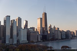 Les immeubles de Streeterville depuis la grande roue de la jetée Navy.