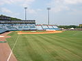 The field and seats at Herschel Greer Stadium