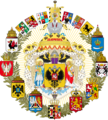 Wielki herb Imperium Rosyjskiego z herbem Polski z koroną Anny Iwanowny