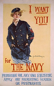 World War I female recruitment poster