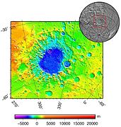 Topography of the Argyre Basin, the major feature in the Argyre quadrangle. This large impact crater would have also taken many thousands of years to cool.