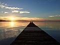 Tramonto lungo le rive del lago Trasimeno