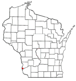 Location of Bridgeport, Wisconsin