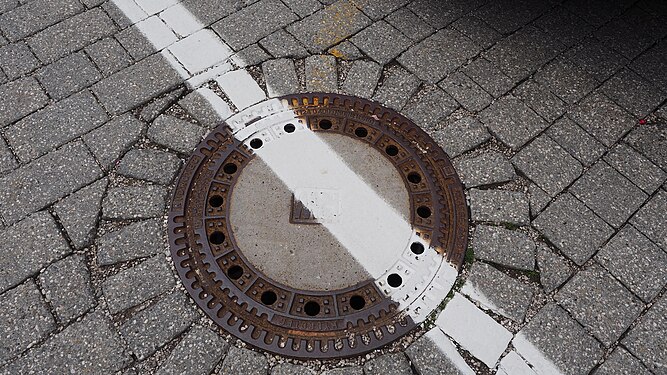 A manhole cover in Italy