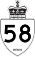 Highway 58 marker