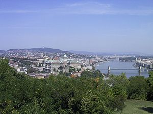 Blick von den Hängen des Berges Gellért