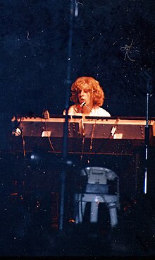 John Evan in concert with Jethro Tull in 1973