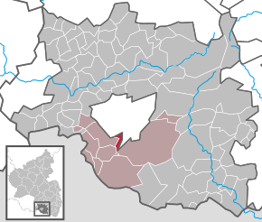 Poziția ortsgemeinde Obersimten pe harta districtului Südwestpfalz