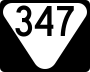 State Route 347 marker